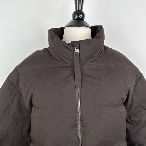 NWT Banana Republic Short‎ Puffer Jacket XXL 20 Chocolate Ganache Brown Backpack - Picture 7 of 16